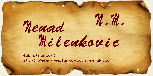 Nenad Milenković vizit kartica